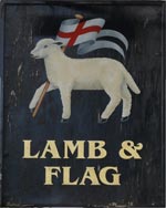 The pub sign. Lamb & Flag, Oxford, Oxfordshire