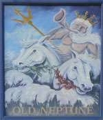 The pub sign. Old Neptune, Whitstable, Kent