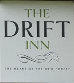 The pub sign. The Drift Inn, Beaulieu, Hampshire