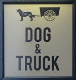 The pub sign. Dog (formerly Dog & Truck), Whitechapel, Greater London