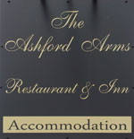The pub sign. The Ashford Arms, Ashford-in-the-Water, Derbyshire