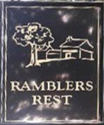 The pub sign. Ramblers Rest, Chislehurst, Greater London