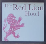 The pub sign. The Red Lion Hotel, Wendover, Buckinghamshire