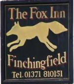 The pub sign. The Fox Inn, Finchingfield, Essex