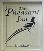 The pub sign. The Pheasant, Salisbury, Wiltshire