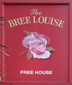 The pub sign. The Bree Louise, Euston, Central London