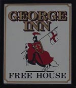 The pub sign. George Inn, Croscombe, Somerset
