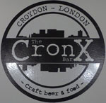 The pub sign. The Cronx Bar, Croydon, Greater London