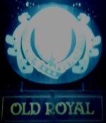 The pub sign. The Old Royal, Birmingham, West Midlands