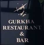 The pub sign. Britannia Gurkha Restaurant and Bar, Colchester, Essex