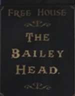 The pub sign. The Bailey Head, Oswestry, Shropshire