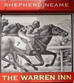 The pub sign. The Warren Inn, New Romney, Kent