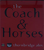 The pub sign. Coach & Horses, Dronfield, Derbyshire
