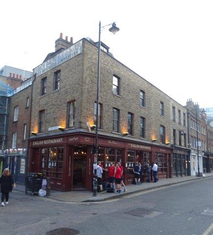 Picture 1. English Restaurant, Spitalfields, Central London