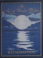The pub sign. The Moon Under Water, Wigan, Greater Manchester