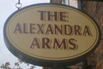The pub sign. Alexandra Arms, Kettering, Northamptonshire