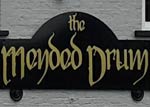 The pub sign. The Mended Drum, Huby, North Yorkshire