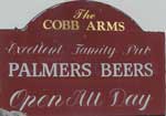 The pub sign. The Cobb Arms, Lyme Regis, Dorset