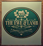 The pub sign. The Ewe & Lamb, Rolvenden Layne, Kent