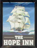 The pub sign. Hope Inn, Newhaven, East Sussex
