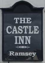 The pub sign. The Castle, Ramsey, Essex