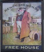The pub sign. Henry Simmonds, Borough Green, Kent