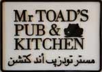 The pub sign. Mr Toad's Pub & Kitchen, Dubai, United Arab Emirates