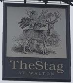 The pub sign. The Stag, Warrington, Cheshire