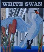 The pub sign. White Swan, Pimlico, Central London