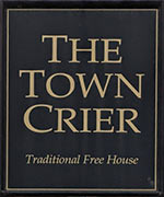 The pub sign. Town Crier, Chester, Cheshire