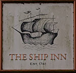 The pub sign. The Ship Inn, Chester, Cheshire