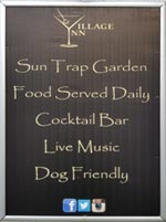 The pub sign. Village Inn, Sandhurst, Berkshire