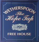 The pub sign. The Hope Tap, Reading, Berkshire