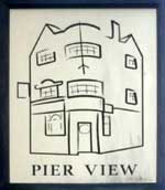 The pub sign. Pier View, Cowes, Isle of Wight