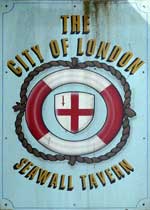 The pub sign. The City of London, Dymchurch, Kent