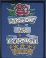 The pub sign. Rose & Crown, Canterbury, Kent