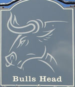 The pub sign. Bulls Head, Chiswick, Greater London