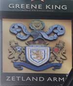 The pub sign. Zetland Arms, South Kensington, Greater London