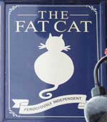 The pub sign. The Fat Cat, Sheffield, South Yorkshire