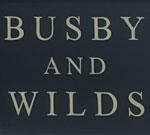 The pub sign. Busby & Wilds, Brighton, East Sussex