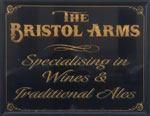 The pub sign. The Bristol Bar, Brighton, East Sussex