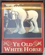 The pub sign. Ye Old White Horse, Aldwych, Central London