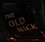 The pub sign. Old Nick, Holborn, Central London