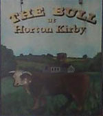 The pub sign. The Bull, Horton Kirby, Kent