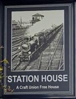 The pub sign. Station House, Tonbridge, Kent