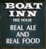 The pub sign. Boat Inn, Penallt, Gwent