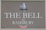 The pub sign. The Bell, Ramsbury, Wiltshire