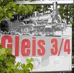 The pub sign. Gleis 3/4, Boppard, Germany