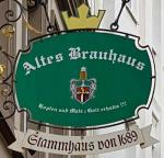 The pub sign. Altes Brauhaus, Koblenz, Germany