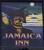 The pub sign. Jamaica Inn, Bolventor, Cornwall